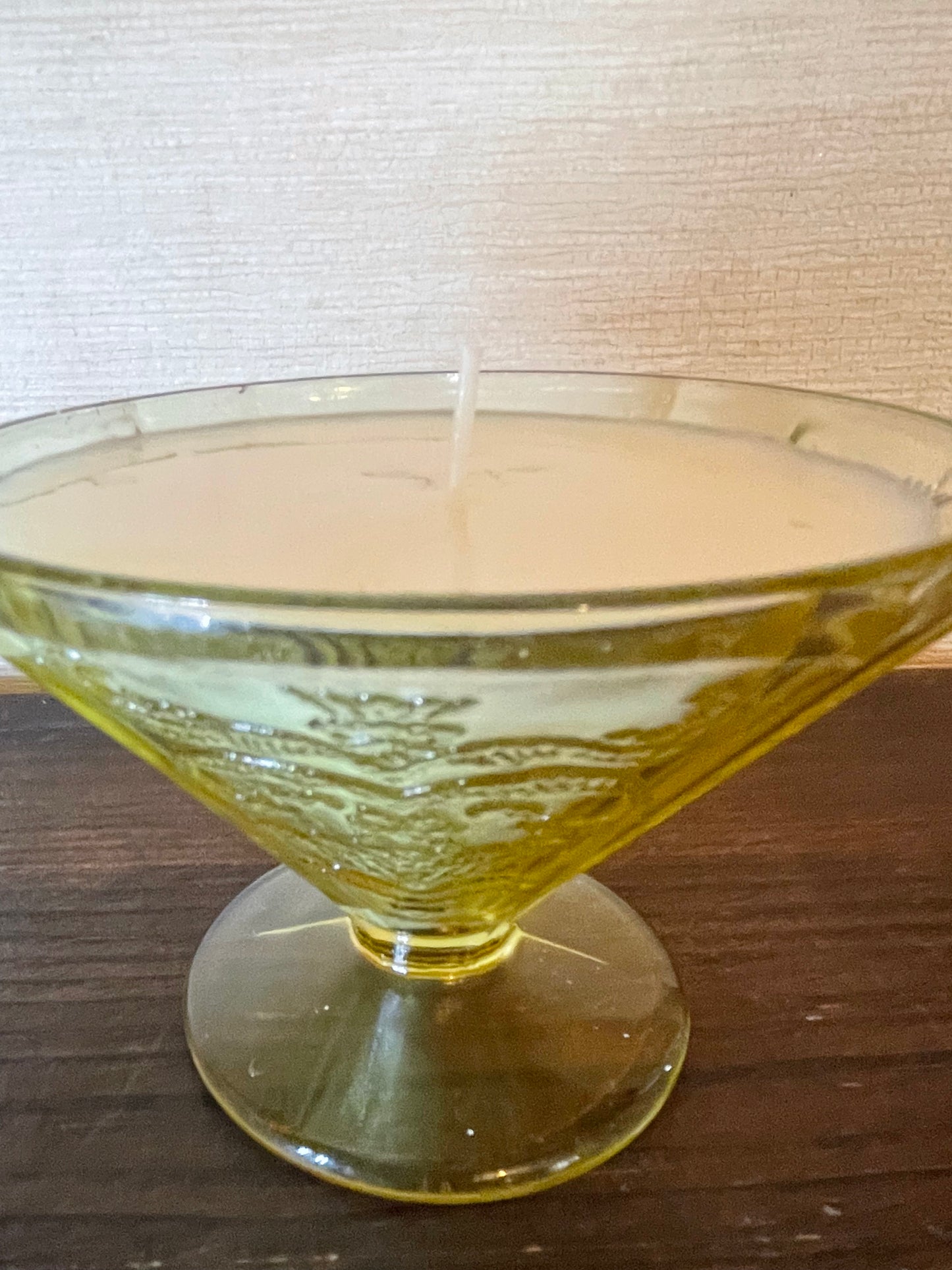 Federal Madrid Yellow Sherbet Glass Scented Soy Candle; CHEERS