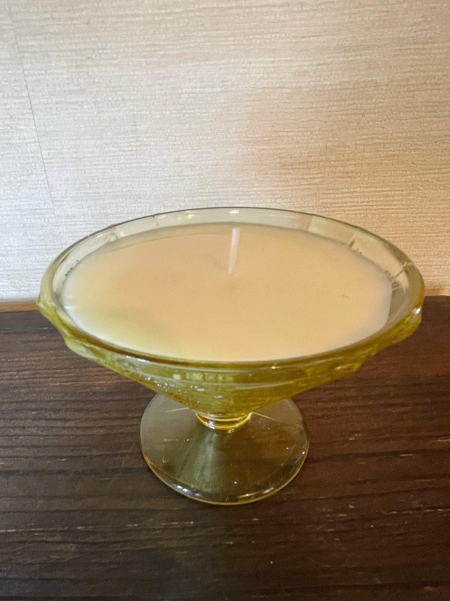 Federal Madrid Yellow Sherbet Glass Scented Soy Candle; CHEERS