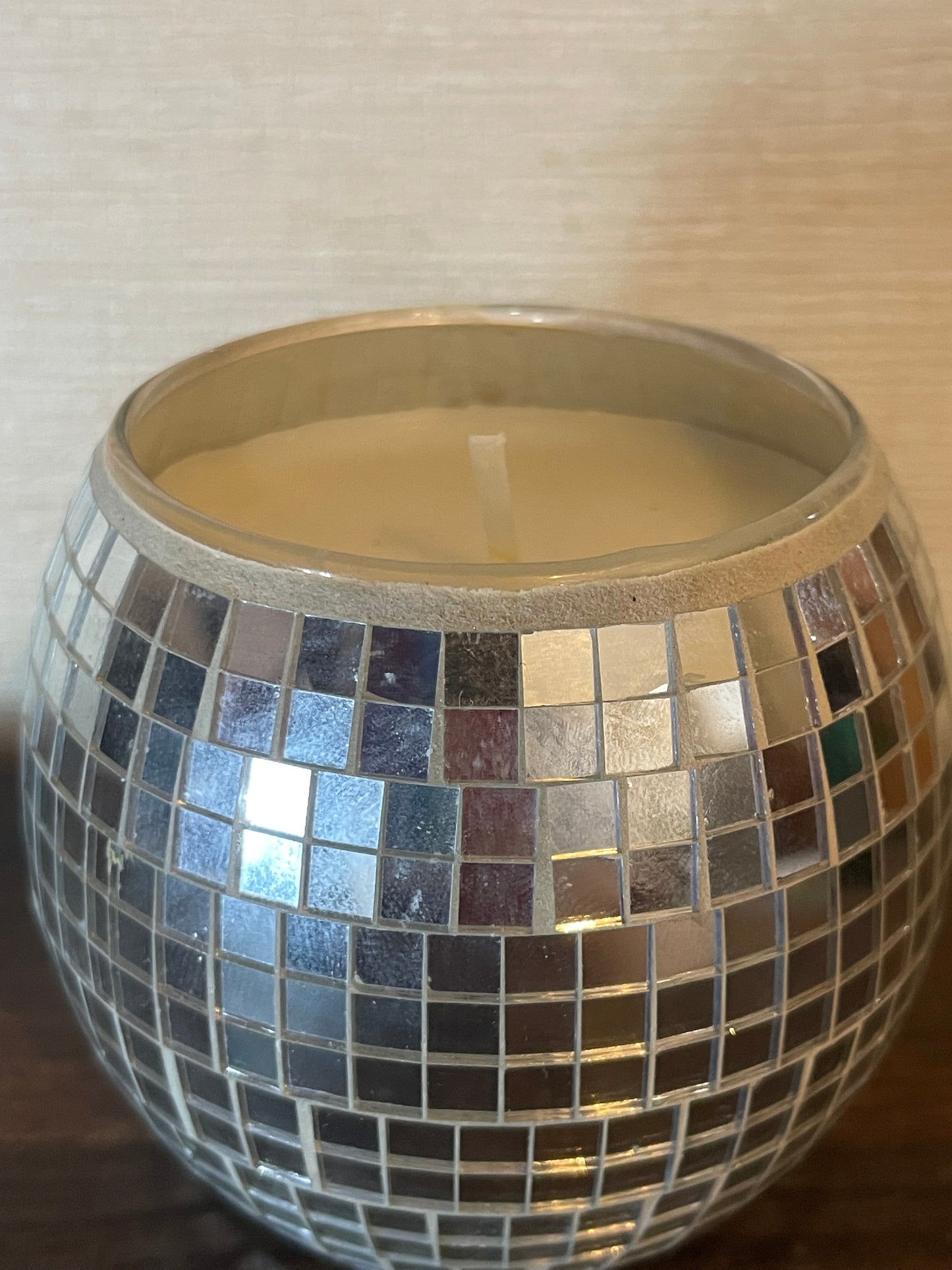 Disco Ball Scented Soy Candle; Pear
