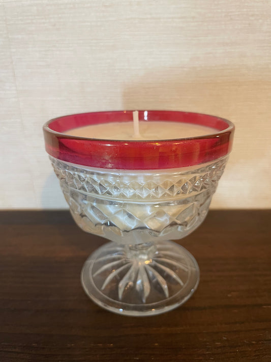 Oxford Glass Ruby Red Scented Soy Candle; CHEERS
