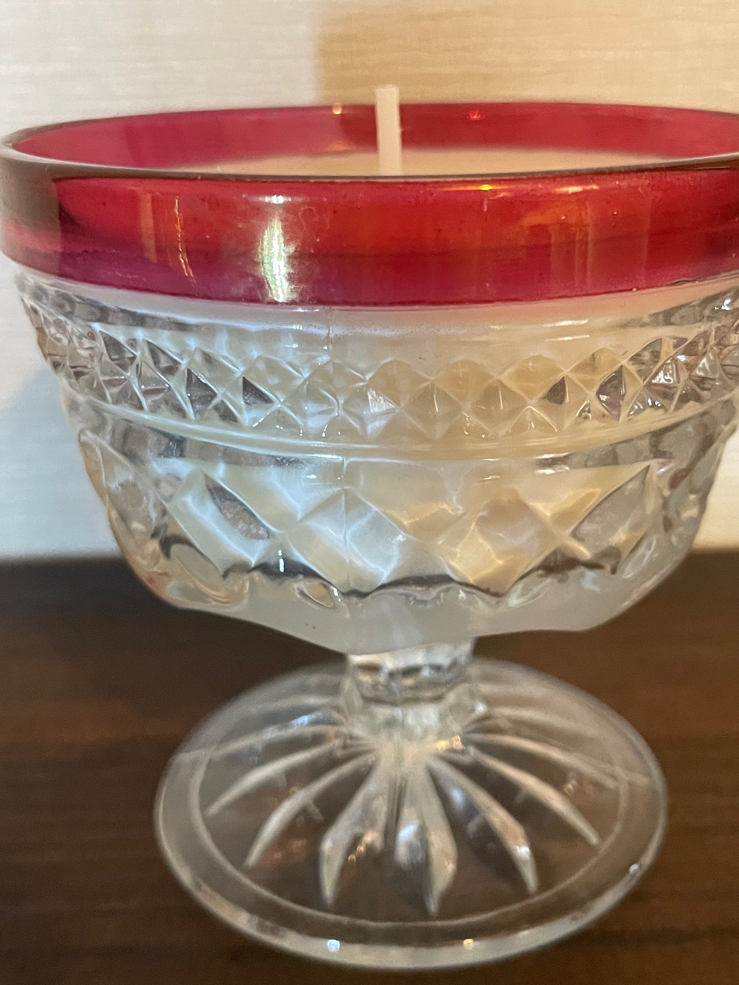 Oxford Glass Ruby Red Scented Soy Candle; CHEERS