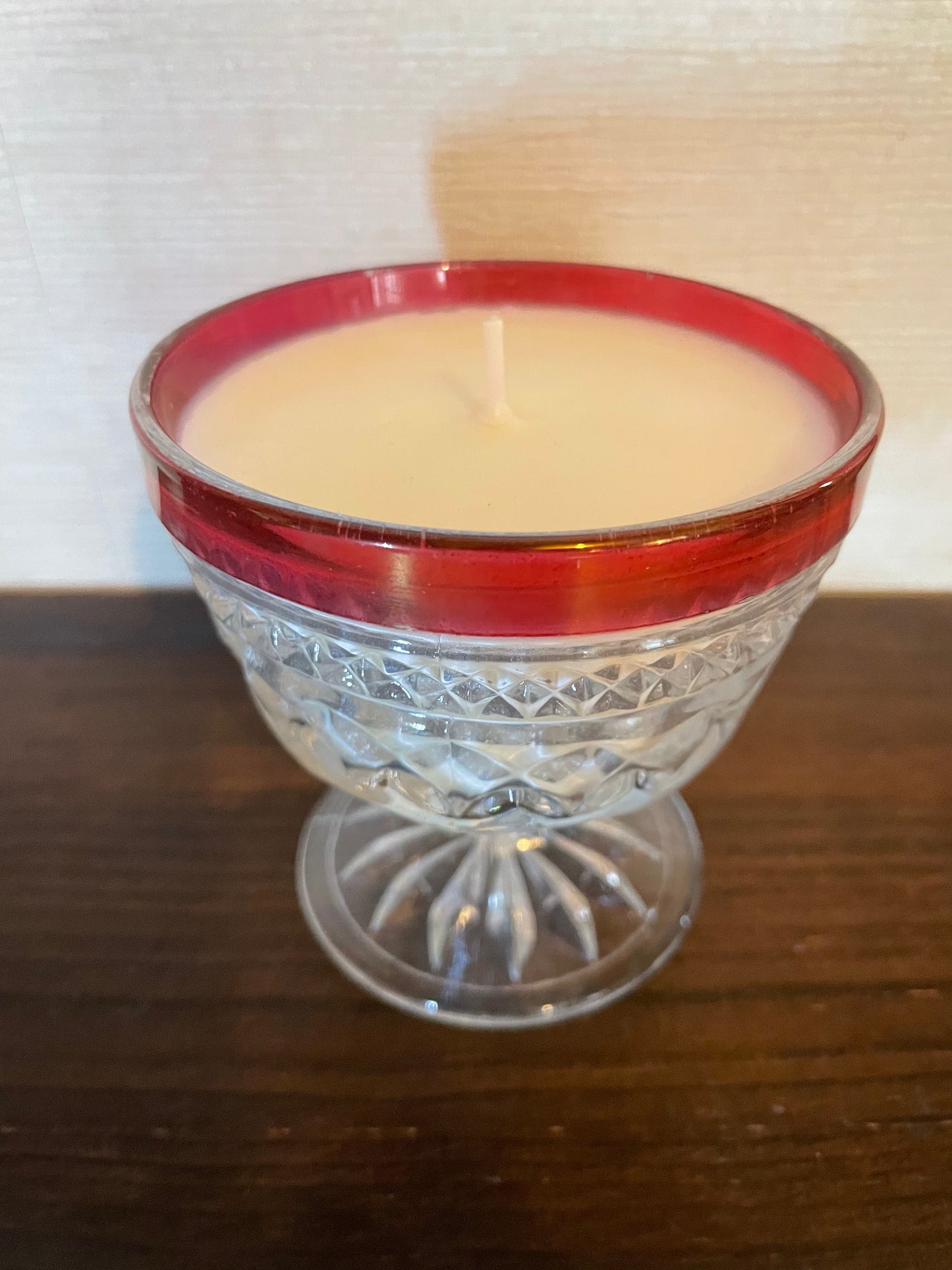 Oxford Glass Ruby Red Scented Soy Candle; CHEERS
