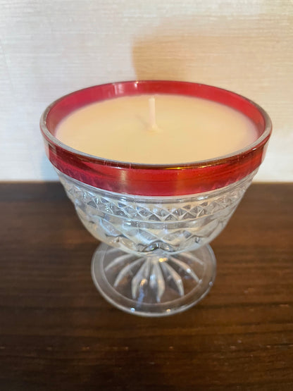 Oxford Glass Ruby Red Scented Soy Candle; CHEERS