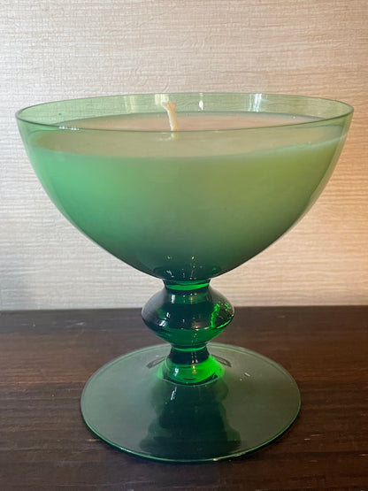 Emerald Green Coupe Scented Soy Candle; Fa La La