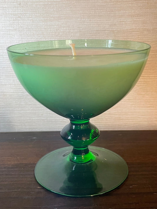 Emerald Green Coupe Scented Soy Candle; Fa La La