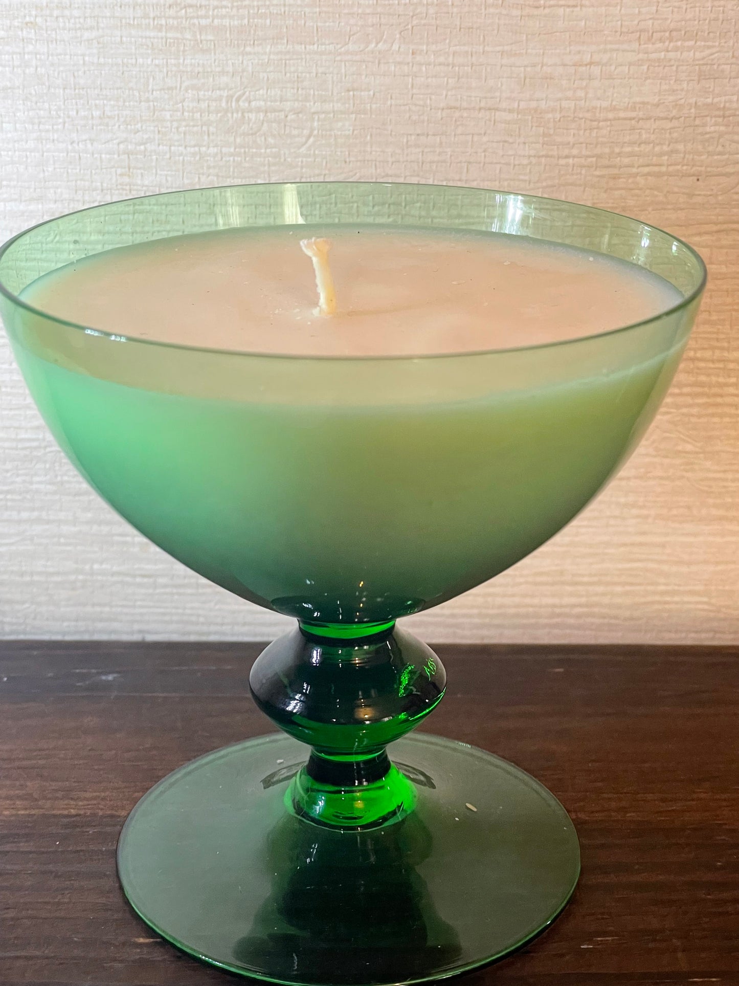 Emerald Green Coupe Scented Soy Candle; Fa La La