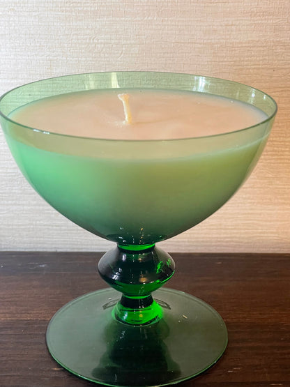 Emerald Green Coupe Scented Soy Candle; Fa La La