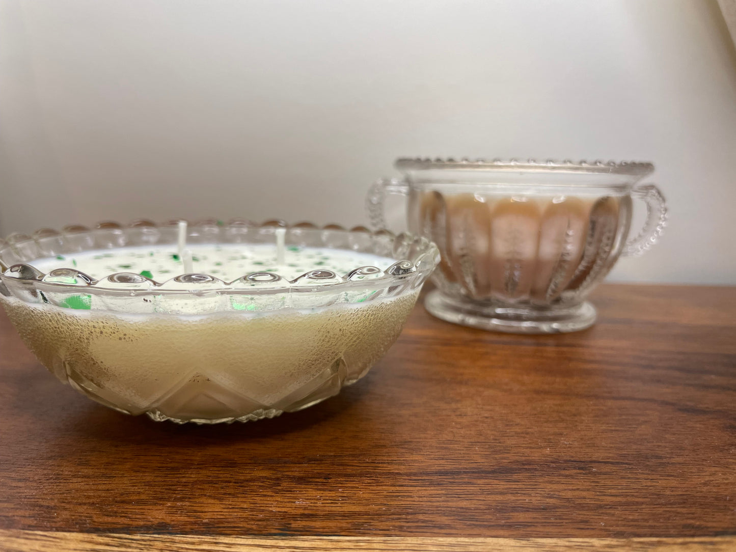 Soy Candle in Clear Glass Vintage Vessel