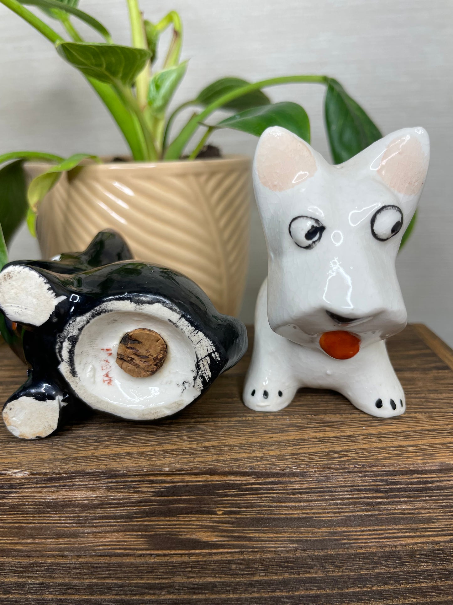 Vintage Black and White Scottie Salt & Pepper Shakers